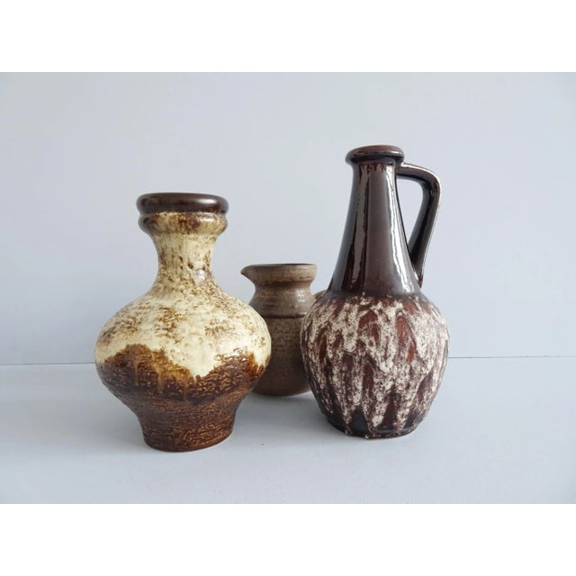 Brown Fat Lava Glaze Vase with Handles from Bay Keramik, 1970s For Sale - Image 9 of 11