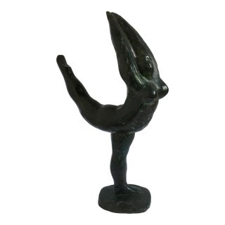 “Dance” Modernist Figurative Bronze Sculpture by Dutch Artist Nic Jonk For Sale