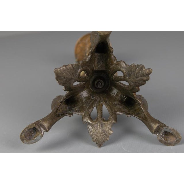 Late 19th Century Napoleon III French Spelter Candleholder, 1890s For Sale - Image 17 of 18
