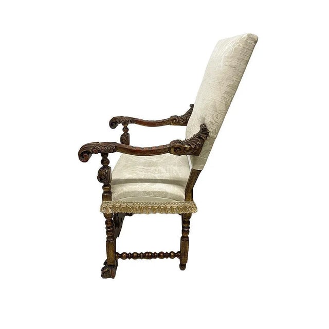 19th Century Italian Throne Armchair For Sale - Image 4 of 10