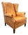 Vintage Sheepskin Leather Wing-Back Chair, 1970s For Sale