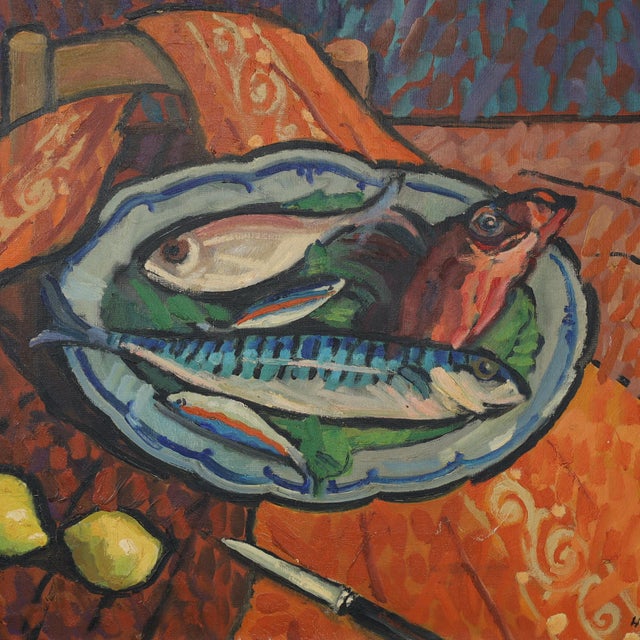 Vintage Still Life Painting by Henri Reboa For Sale In West Palm - Image 6 of 9