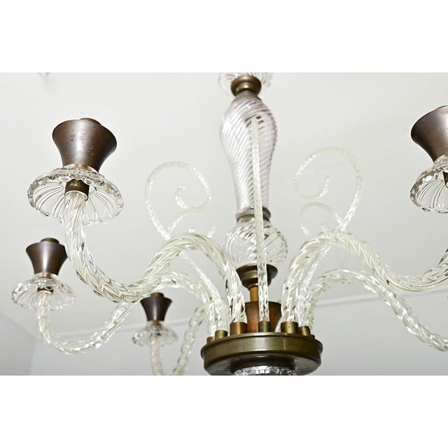 Vintage Italian Murano Glass Chandelier For Sale - Image 4 of 16