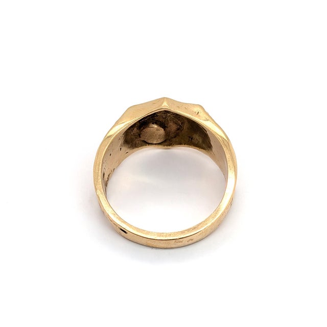 14k Yellow Gold Harley Davidson Mens Ring - Size 11.75 For Sale - Image 4 of 9