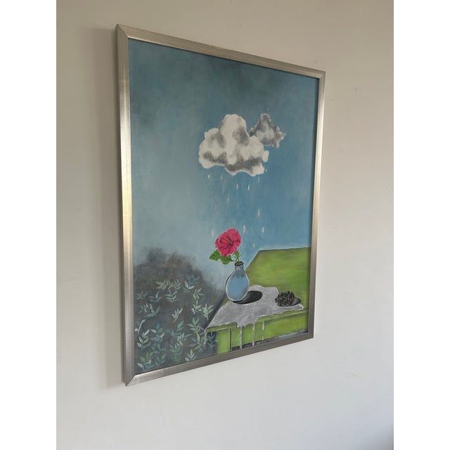 Contemporary Fractal Cloud Surrealism Oil Painting For Sale - Image 3 of 8
