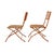 Camel Mid Century Pair of French Iron Faux Bamboo & Wicker Folding Chairs - A Pair For Sale - Image 8 of 12