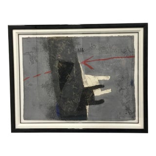Oversized Vintage Framed Carborundum Etching by James Coignard For Sale