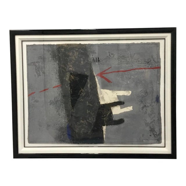 Oversized Vintage Framed Carborundum Etching by James Coignard For Sale