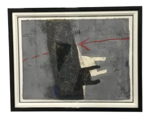 Oversized Vintage Framed Carborundum Etching by James Coignard