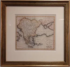 Antique Map of Turkey in Europe by Russell, 1795