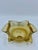 Vintage Murano Bullicante Controlled Bubble Art Glass Amber Yellow Ashtray/ Catchall For Sale - Image 9 of 10
