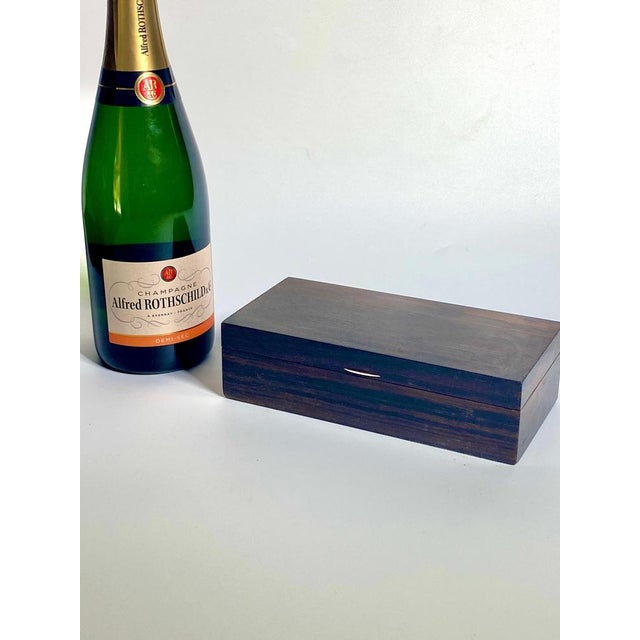 Ebony Macassar Box in Brown Color, France, 1930s For Sale - Image 4 of 8