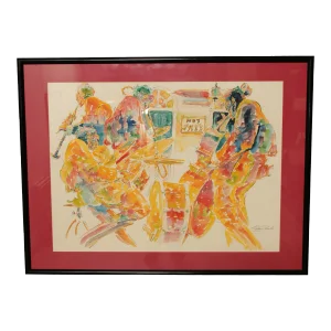 Michael Smiroldo Watercolor Painting, Jazz Band