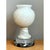 This vintage scorpion bowl lamp is a study in sculptural restraint, pairing hand-carved alabaster with a modern layered...