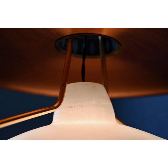 Large Suspension Lantern in Glass and Golden Brass, 1950s For Sale - Image 18 of 18