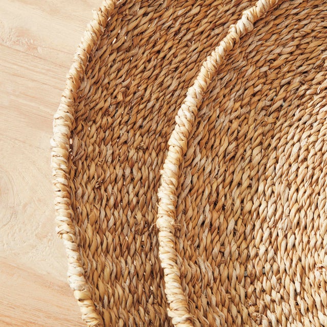 Early 21st Century Seagrass Round Trays, Set Of 3 For Sale - Image 5 of 5