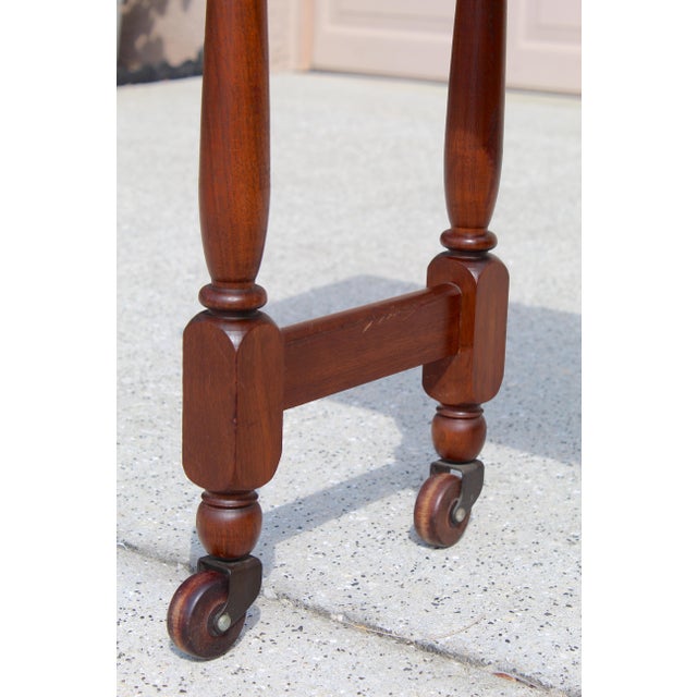 Antique Colonial Revival Walnut Lectern | Bible / Dictionary Stand | Rolling Book or Music Stand | 33” H For Sale - Image 12 of 14