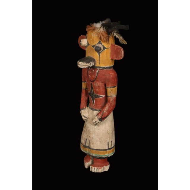 Native American Painted Wood Hopi Style Kachina Figure For Sale - Image 3 of 5