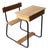 Vintage Wooden School Desk For Sale