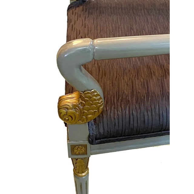 Wood Mid Century French Style Lacquer Wood Chair For Sale - Image 7 of 9