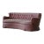 American 1940's Tufted Curved Sofa For Sale
