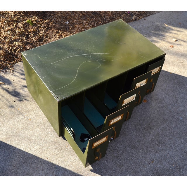 Vintage Green Industrial Vertical File Chairish