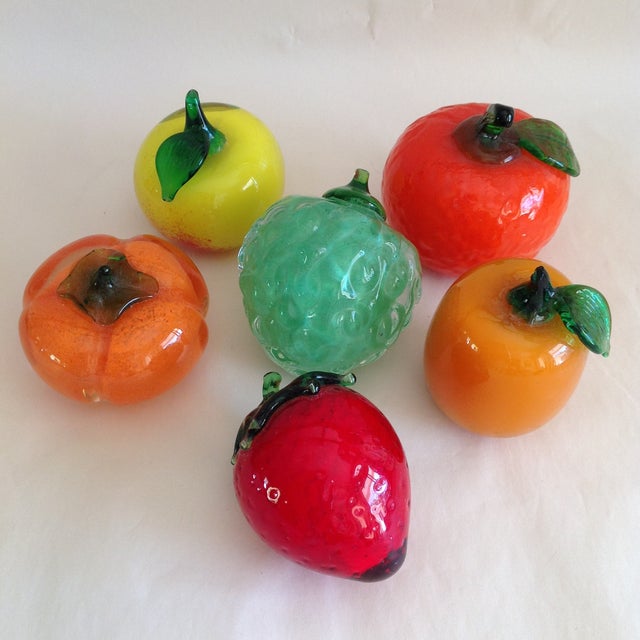 Handmade Italian Glass Fruit Set of 6 Chairish