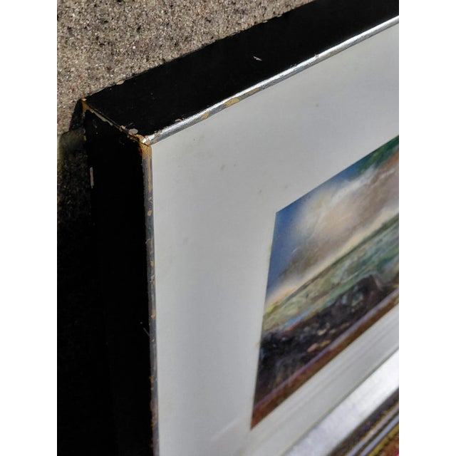 Framed J. Akston "Mystery in the Skies 1974" Acrylic on Paper For Sale In Greensboro - Image 6 of 10