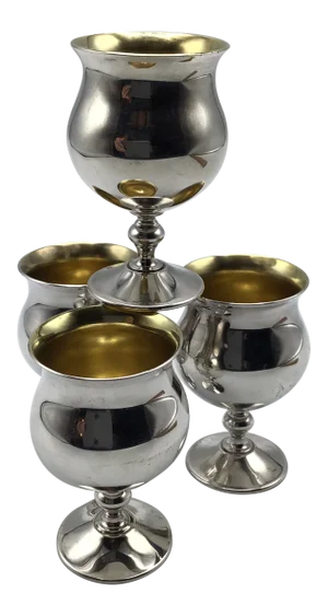 Vintage Sheridan Silver Plated Aperitif/Port Miniature Goblets-Set of 4