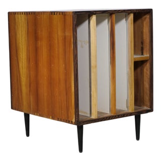 Mid-Century Modern Document Vinyl LP Chest of Drawers in Cherry, 1960s For Sale