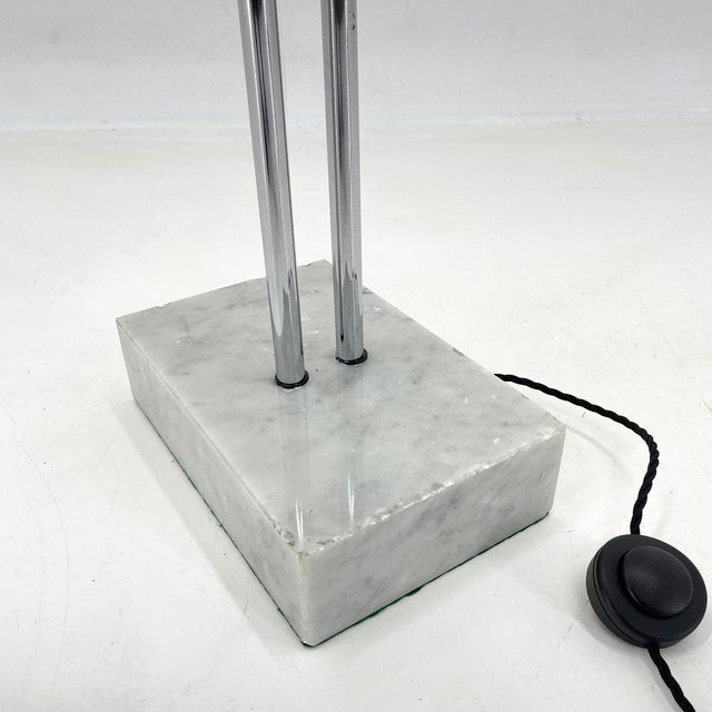 Italian Adjustable Chrome & Marble Floor Lamp in style of Arredoluce, 1960s For Sale - Image 11 of 14