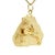 Brutalist Italian Modernist 14k Gold Handcrafted Sculptural Ram Pendant, Circa 1975 For Sale - Image 3 of 12
