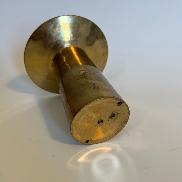 Mid-Century Modern Mid 20th Century Brass Candle Stick Holder For Sale - Image 3 of 6