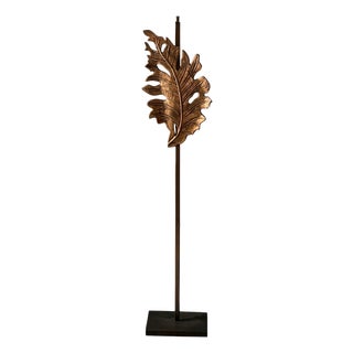 Large Leaf Floor Lamp in Metal by The Metal Wave For Sale