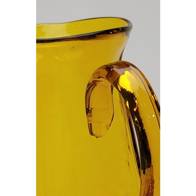 1960s Mid Century Modern Blenko Pitcher Signed For Sale - Image 9 of 15
