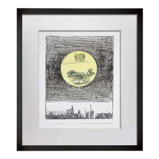 Modern Max Ernst Lithograph Original Numbered Limited Ed. 125 with Archival Frame For Sale