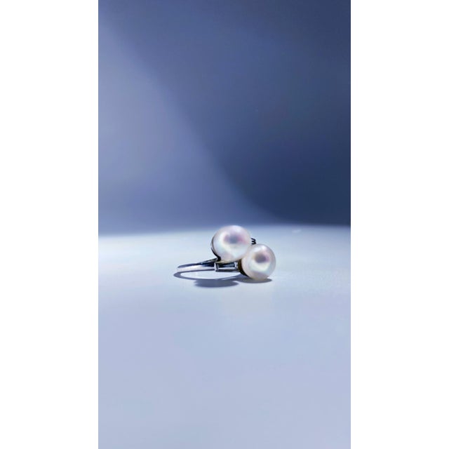 1920s Certified French Chaumet Toi Et Moi Platinum Art Deco Platinum Ring, Size 6.5 For Sale In New York - Image 6 of 12