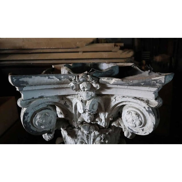 Late 19th Century Column Capital Antique Zinc For Sale - Image 5 of 11