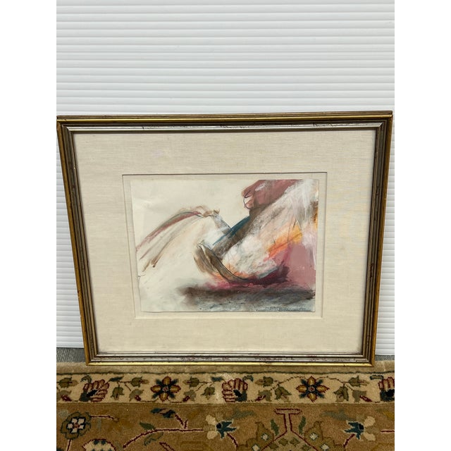 1980s Nancy Willis Berlin Nude Signed Pastel/Oil on Paper, Circa 1985 For Sale - Image 5 of 11