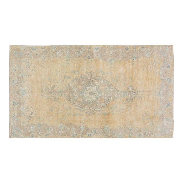 Vintage Turkish Anatolian Hand Knotted Wool Rug, 4'4''x8' For Sale