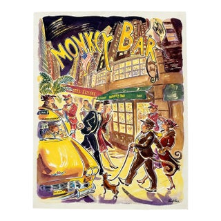 Monkey Bar Hotel Elysee Nyc Restaurant Paper Menu New York City For Sale