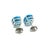 Natural Blue Topaz Stud Earrings 14k White Gold 5.79 TW Certified For Sale - Image 11 of 14