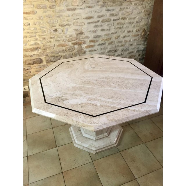 1970s Italian Travertine Dining Table, 1976 For Sale - Image 5 of 15
