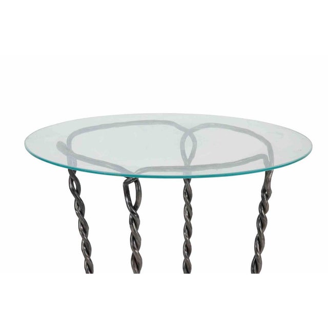 Vintage Champagne Cork Shaped Table in Wrought Iron, Italy, 1980s For Sale - Image 4 of 6