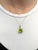 Art Deco 5cts Arizona Peridot Pendant W Natural Diamond Accents in 14k Solid Gold Tr 12mm For Sale - Image 3 of 3