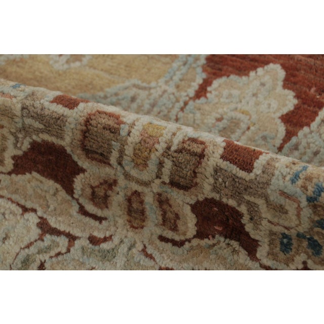 Textile Antique Persian Sultanabad Rug, Ivory Palmettes on Beige-Gold Field - Rug & Kilim For Sale - Image 7 of 8