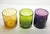 2010s 6 Colorful Blown Old Fashioned Tumbler Drinking Glasses For Sale - Image 5 of 6