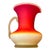 Vintage Satin Amberina Glass Small Pitcher For Sale