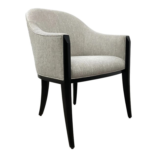 Caracole Modern Gray Next Course Arm Chair For Sale