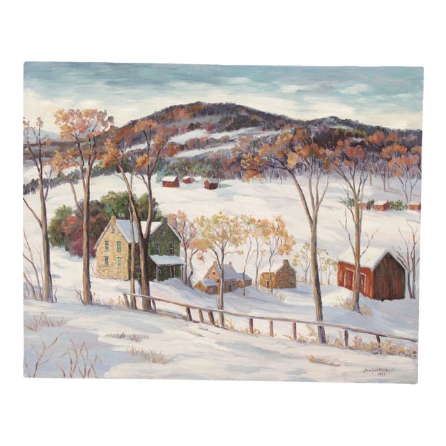 Ann Yost Whitesell 'Bethlehem Landscape' Original Oil Painting For Sale